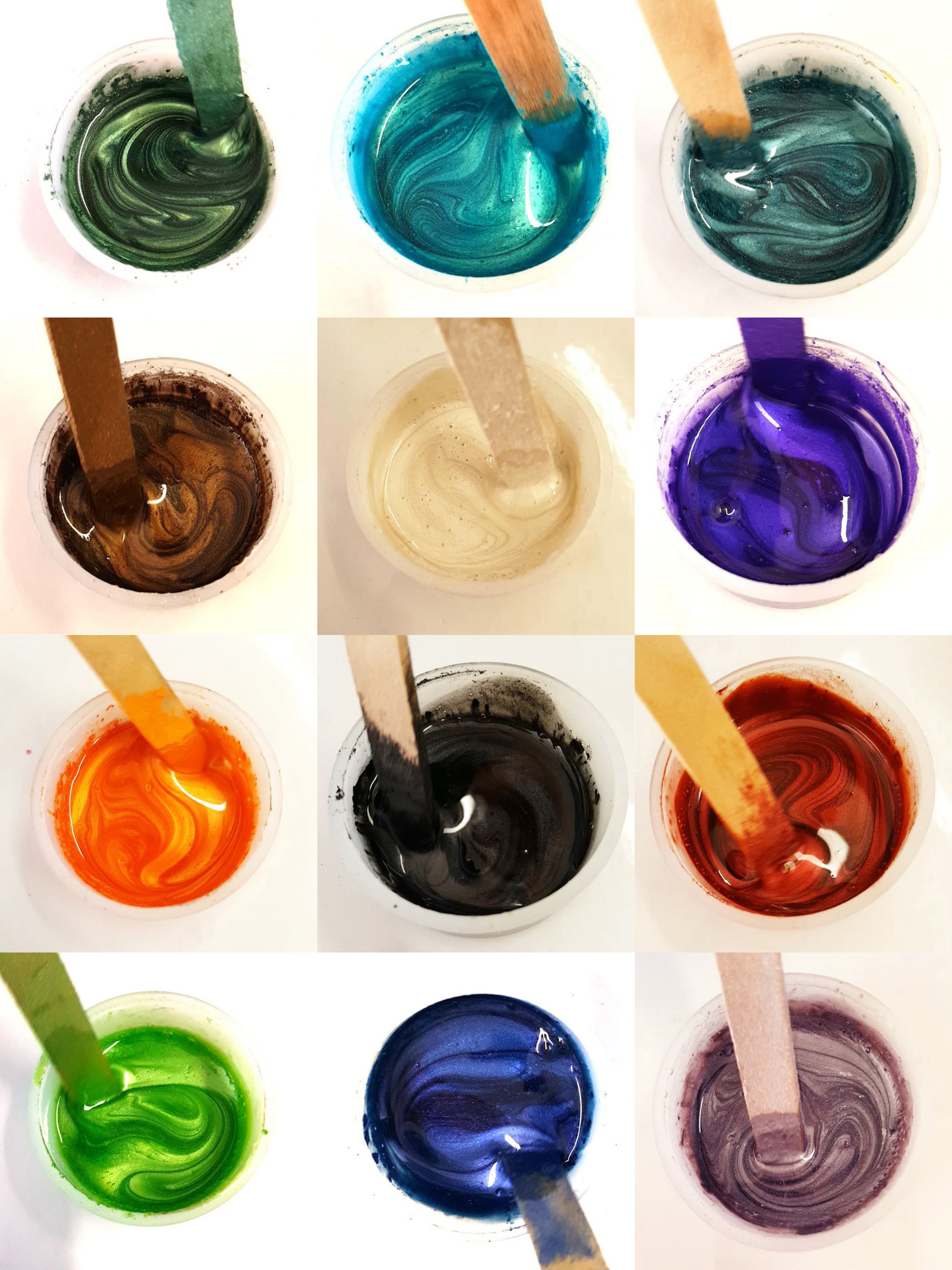 Epoxy metallische Farbpigmente