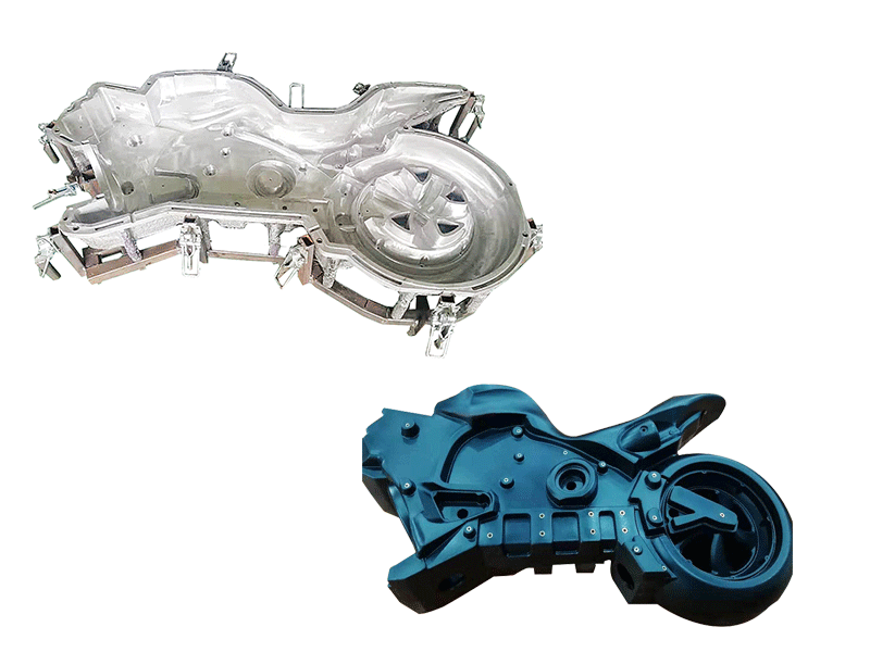 Moldes rotacionales de plástico personalizados para moldes de motocicletas
