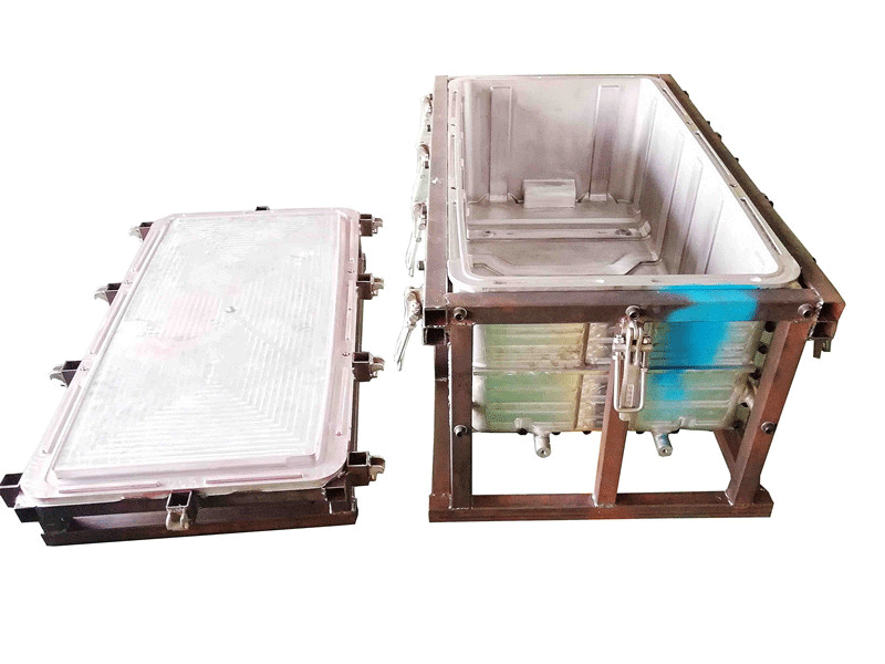 Rotationsform für chemische Aufbewahrungsboxen aus Kunststoff