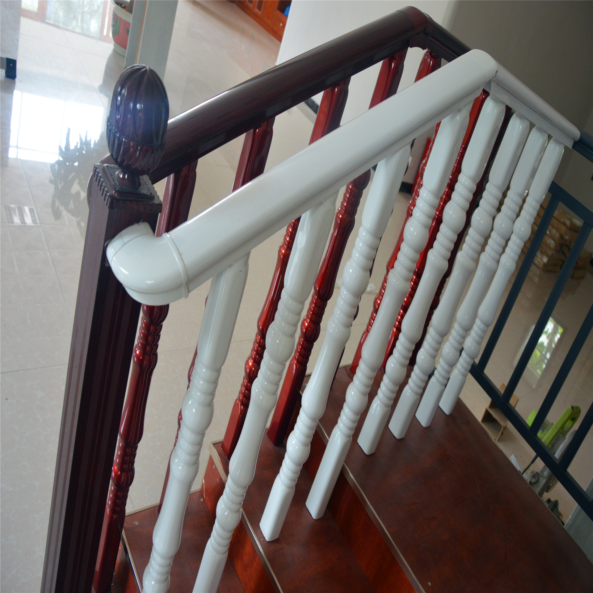 Aluminum alloy wood grain handrails