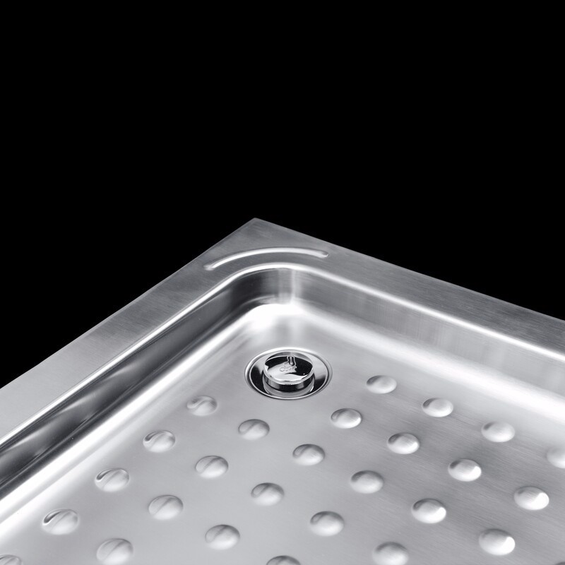 Stainless Steel Square Shower Tray With Muscle