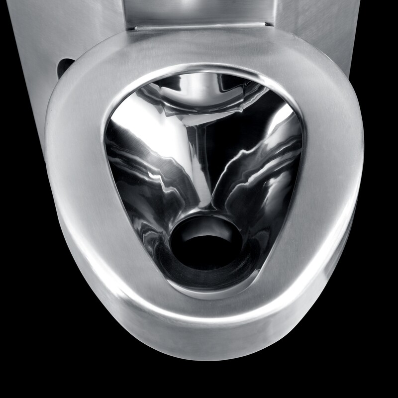 वॉश बेसिन के साथ स्टेनलेस स्टील शौचालय
