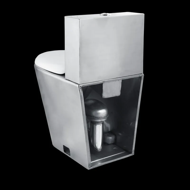 WC a lavaggio in acciaio inossidabile da 600 mm