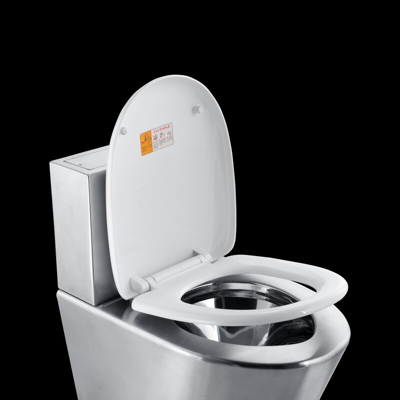 Stainless Steel Toilet Bowl With Water Tank