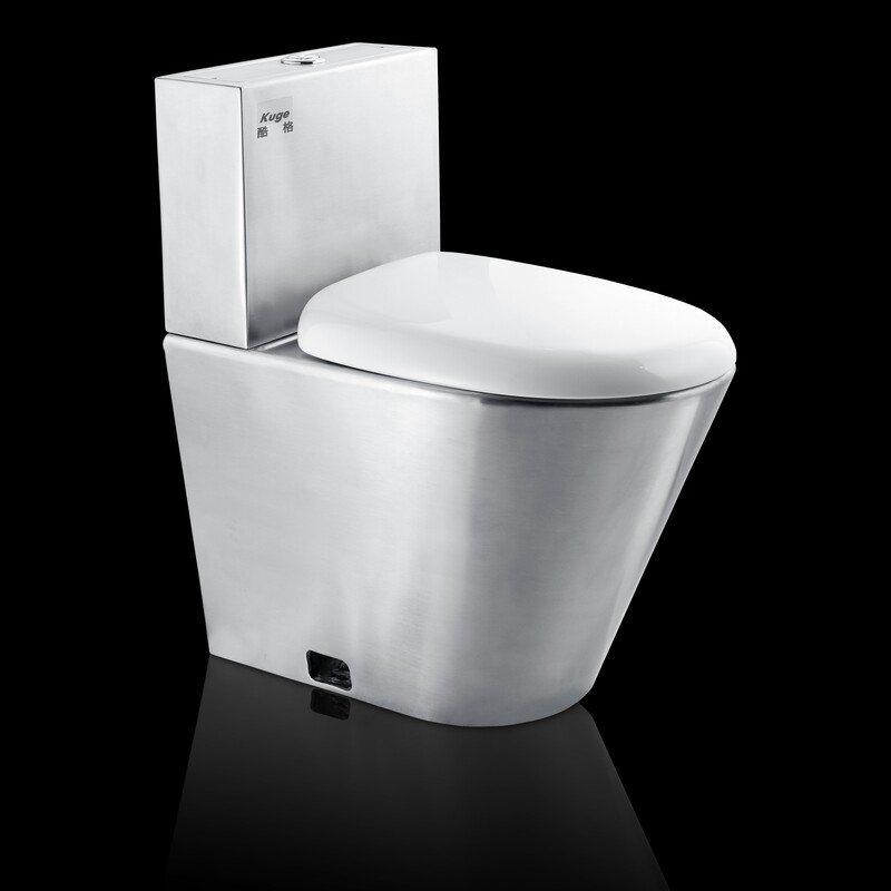 Stainless Steel Two Pieces Toilet Bowl