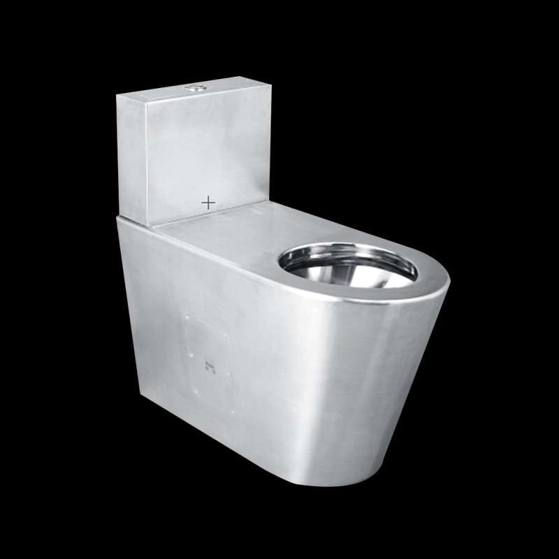 Toilette per disabili in acciaio inox da 800 mm con cassetta