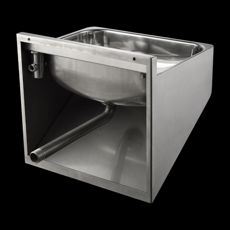 Stainless Steel wall hung squareness wash basin