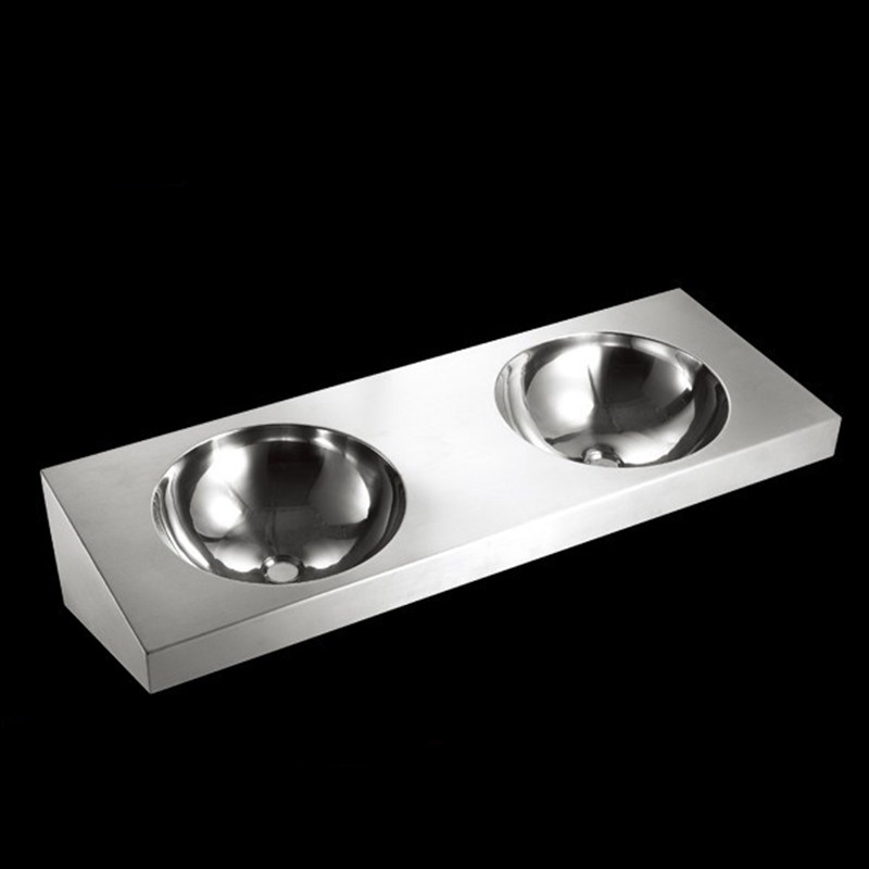 Stainless Steel Double Pools Wash Basin
