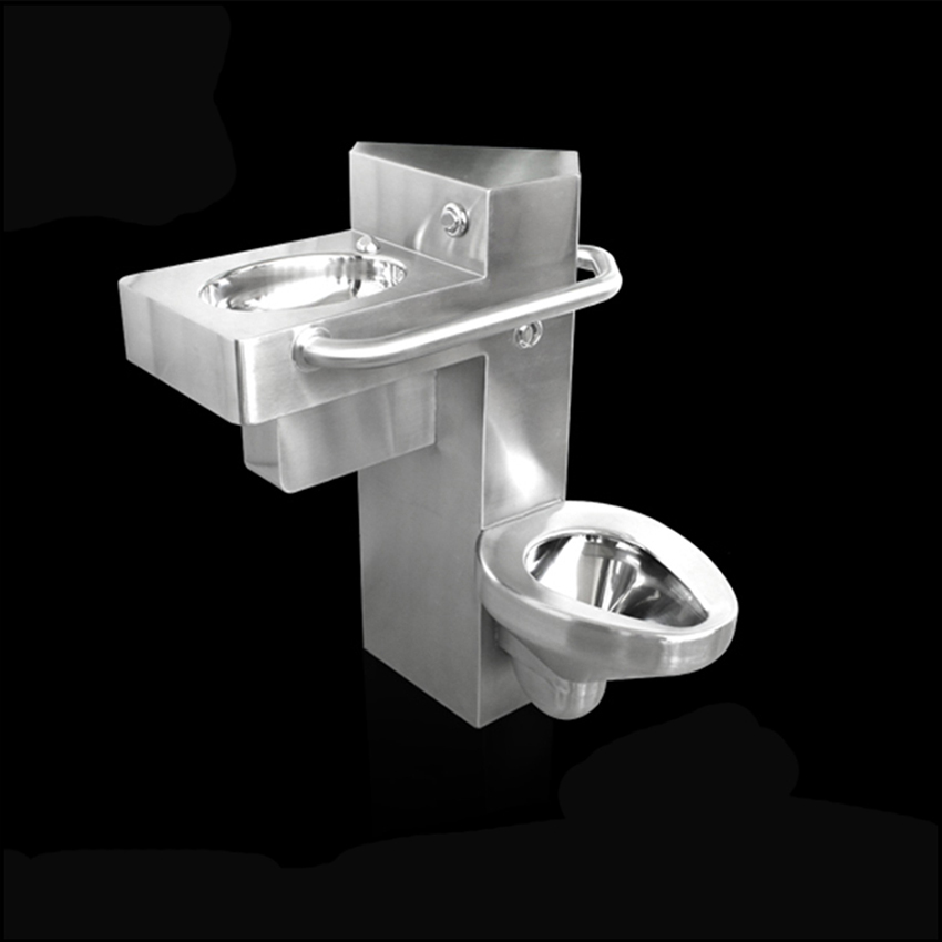 Toilette combinata per disabili in acciaio inox
