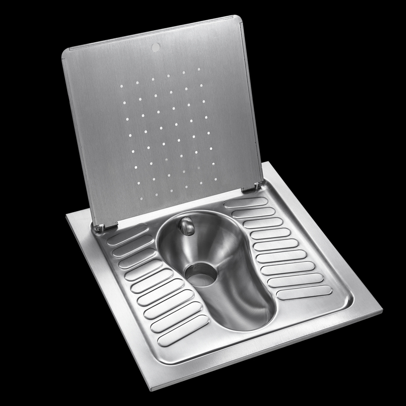 stainless steel 700x700 squatting pan with cover