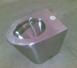 Inodoro de lavado de acero inoxidable de 520 mm (entrada de agua superior)