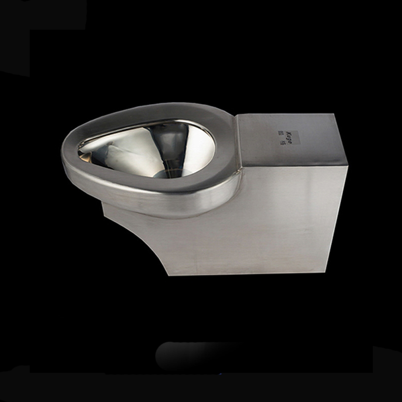 Edelstahl-Bodenmontage P-Trap-Toilette (Gefängnisstil)