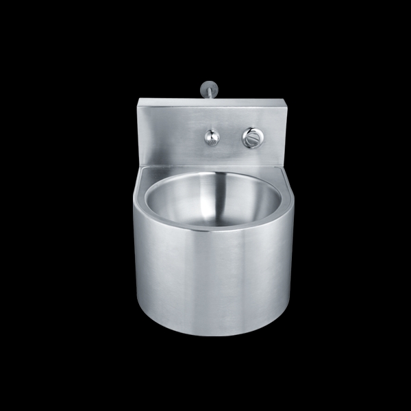 Stainless steel wash basin with skirt