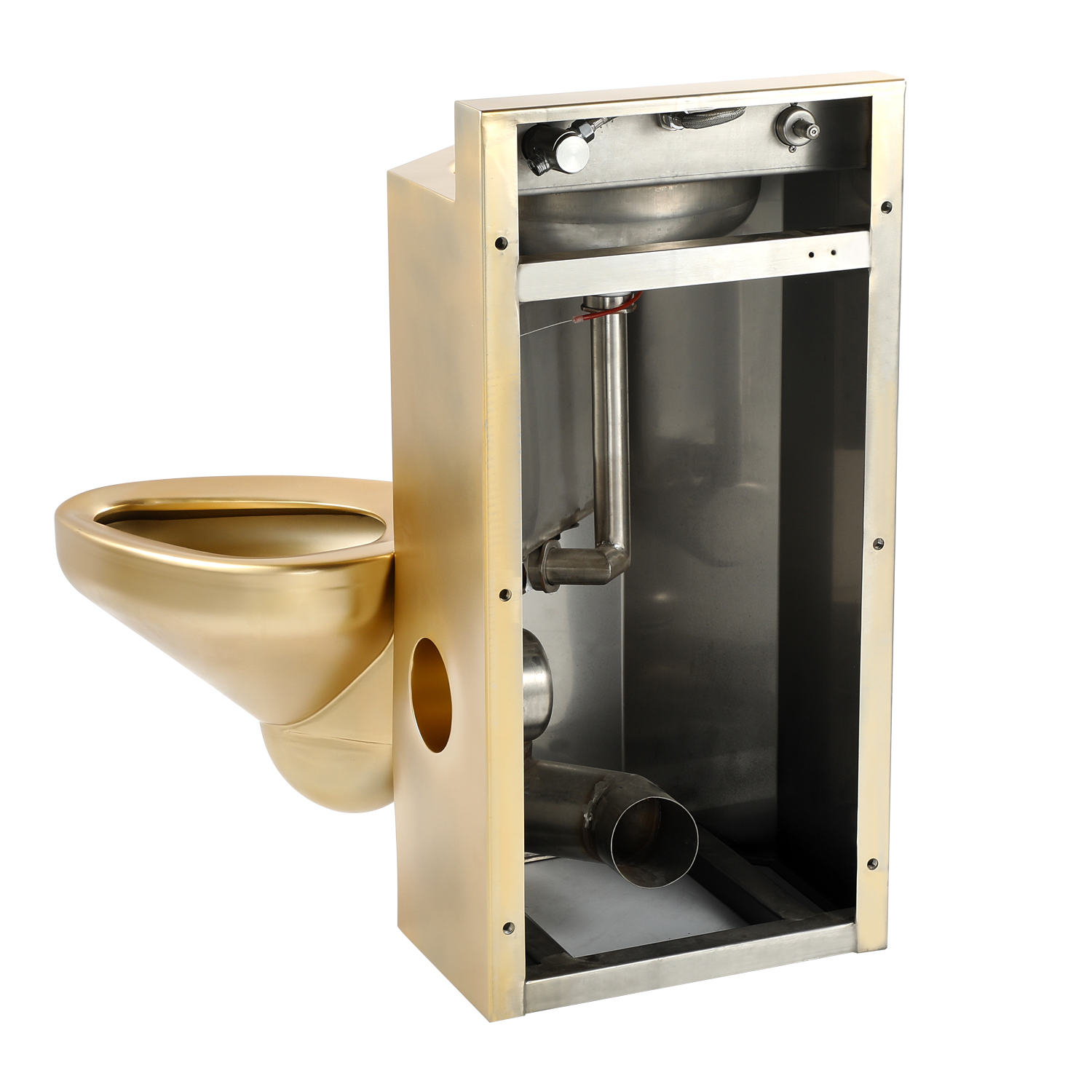Golden Stainless Steel Combination Toilet