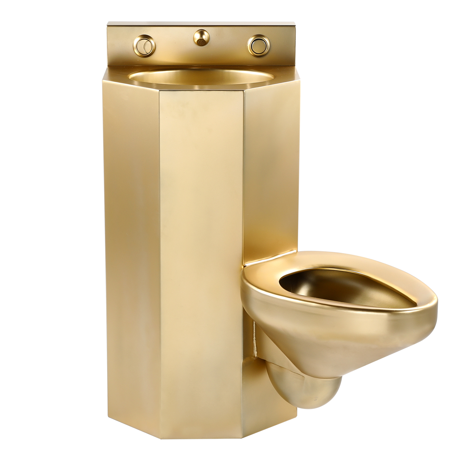 गोल्डन स्टेनलेस स्टील संयोजन शौचालय