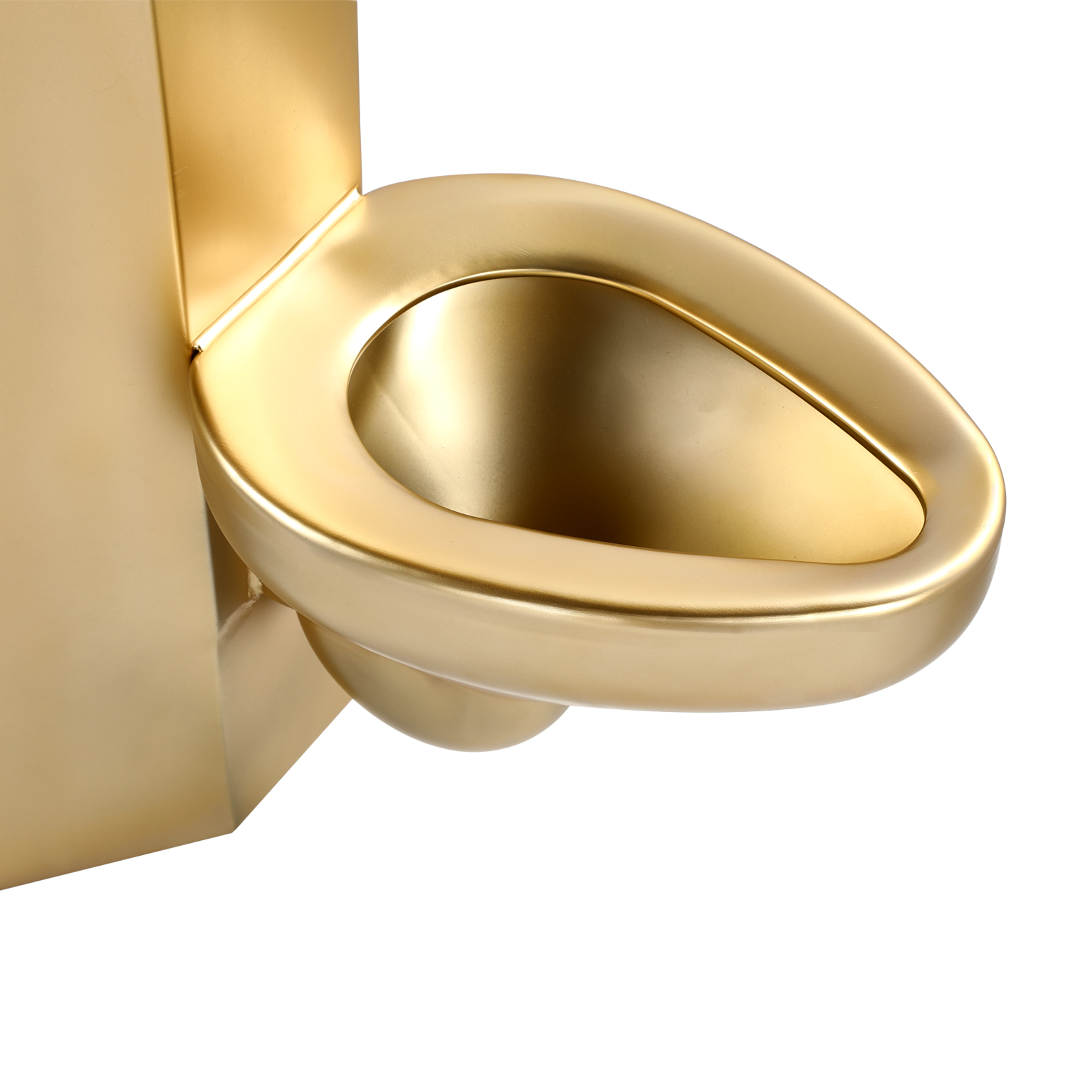 Kombinationstoilette aus goldenem Edelstahl