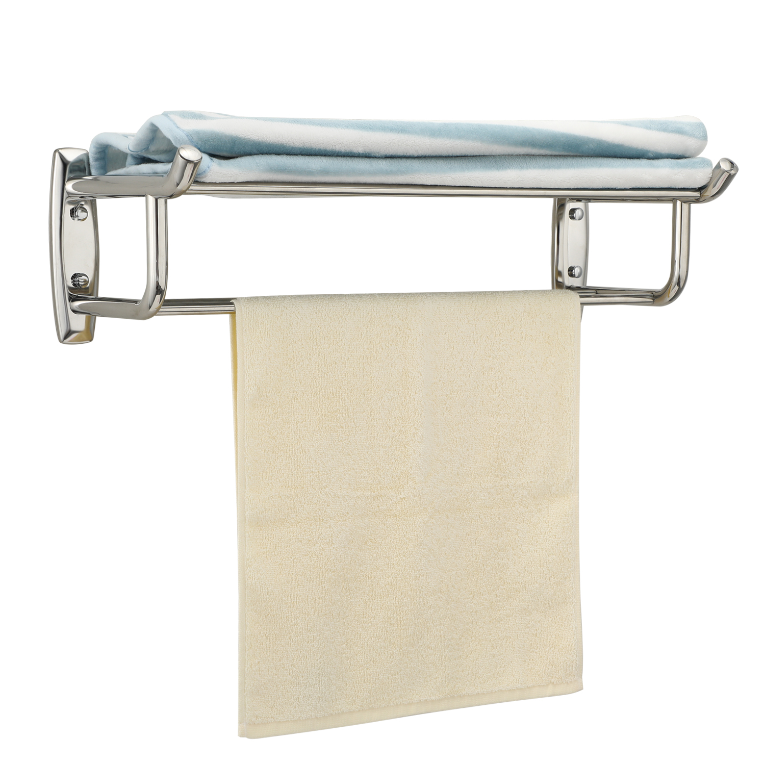 Porte-serviettes double couche en acier inoxydable