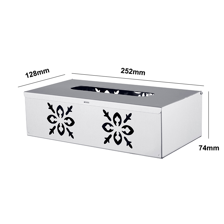 Rectangular Stainless Steel Paper Tissue Dispenser
