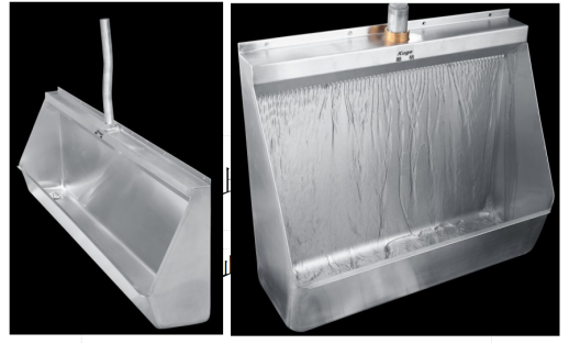 Kuge stainless steel urinal troughs