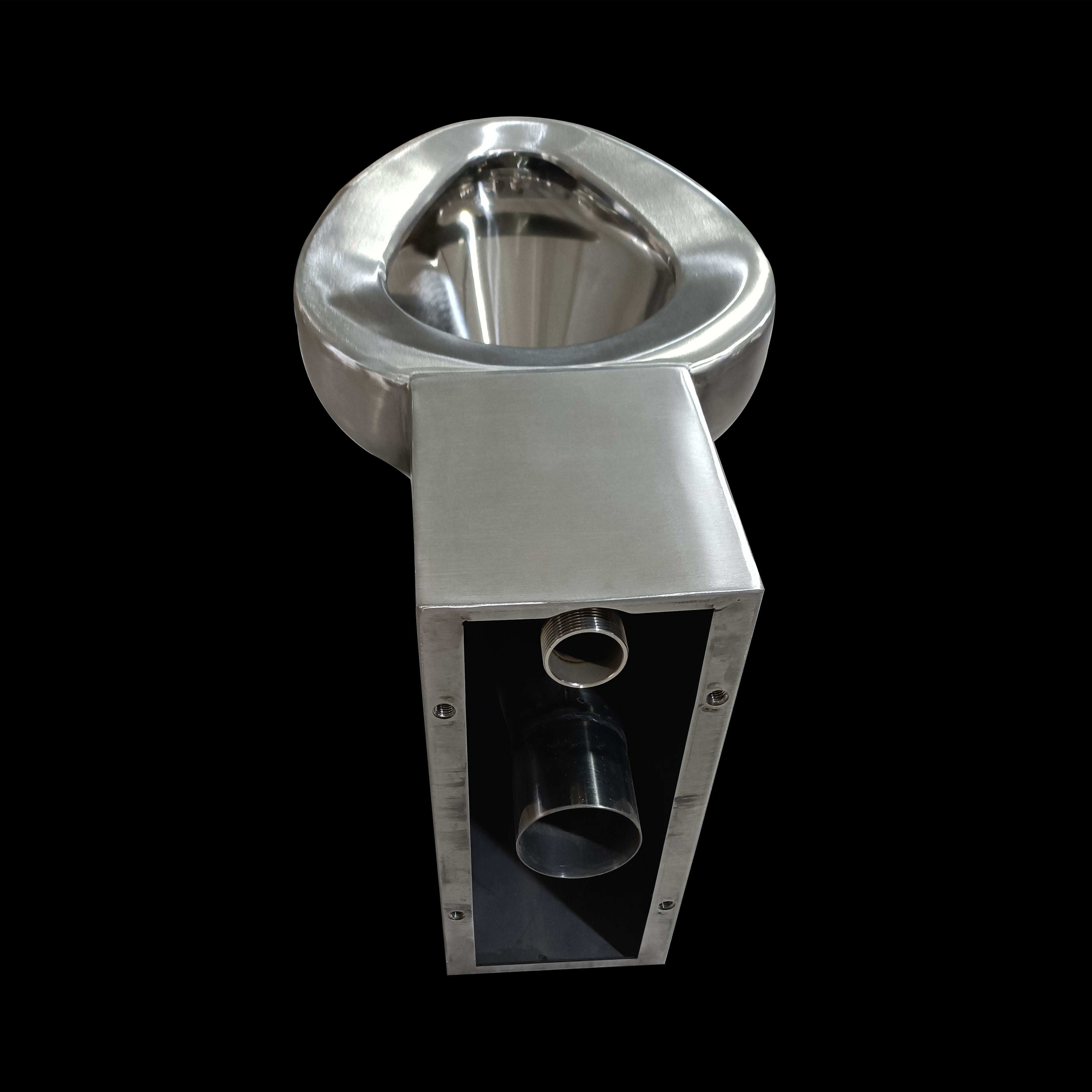 Vaso WC per montaggio a pavimento in acciaio inossidabile a risparmio idrico da 4,8 litri