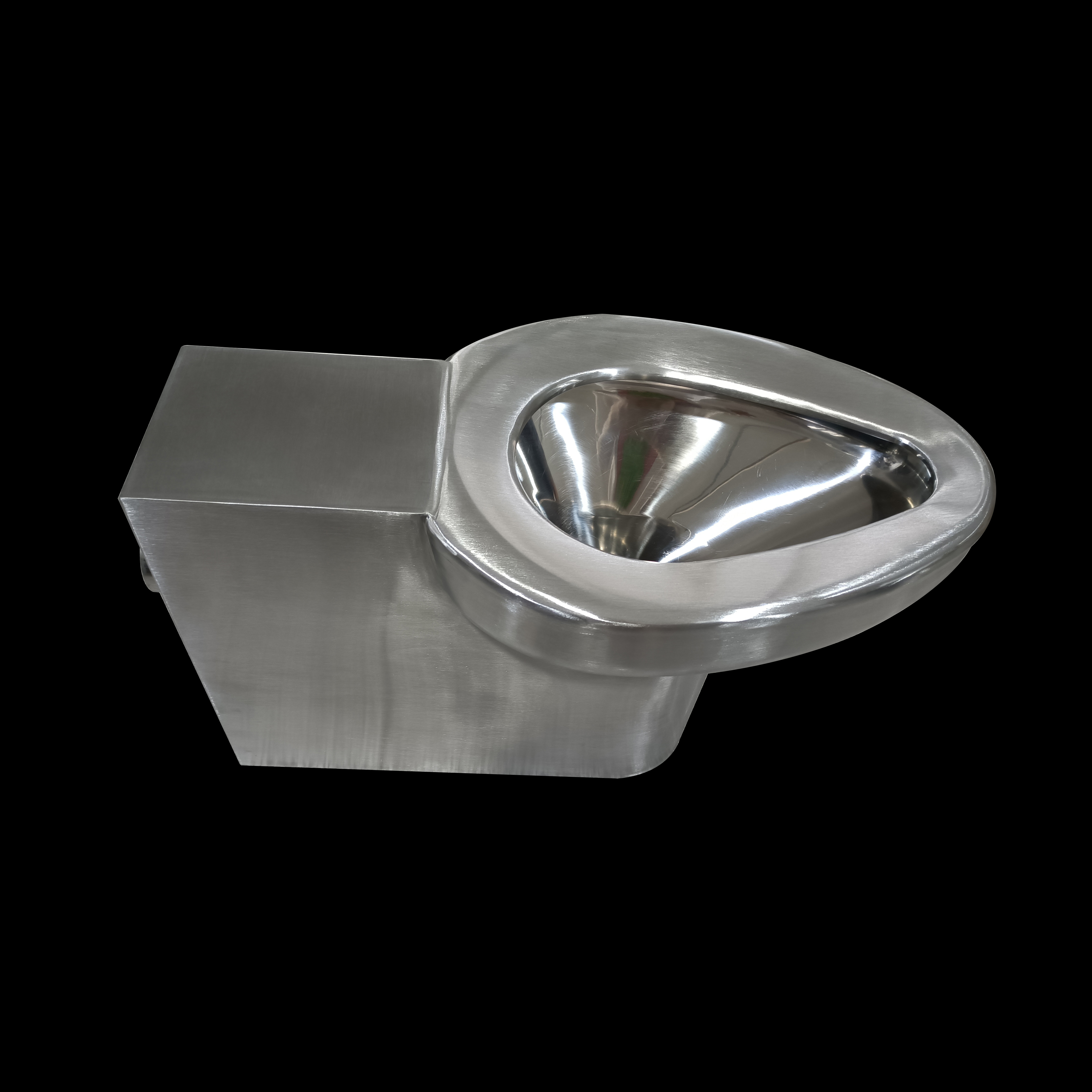 Vaso WC per montaggio a pavimento in acciaio inossidabile a risparmio idrico da 4,8 litri