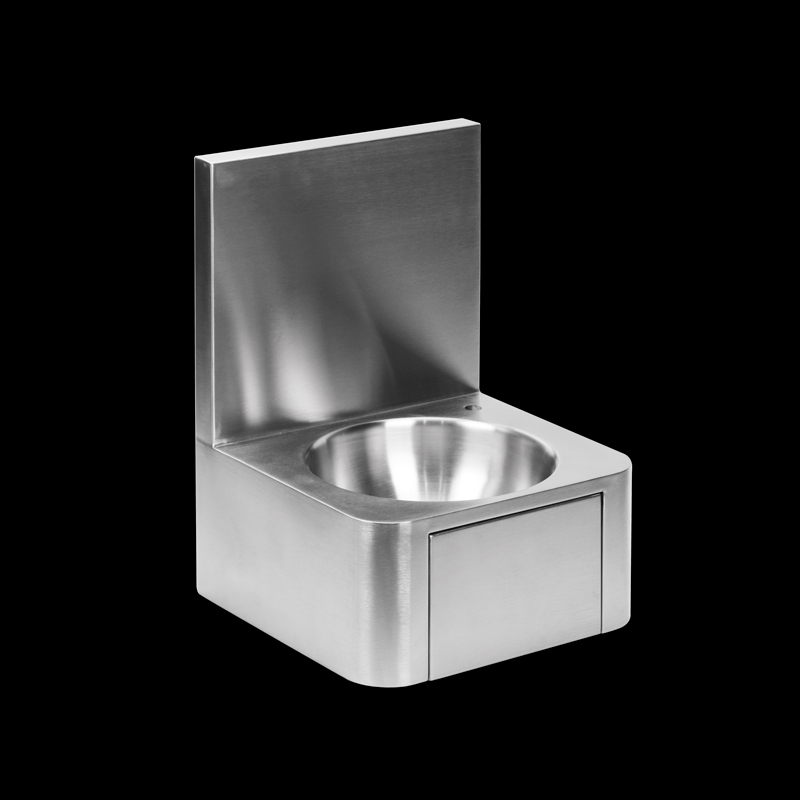 Round Bowl Wall Mounted Stainless Steel Hand Wash Sink