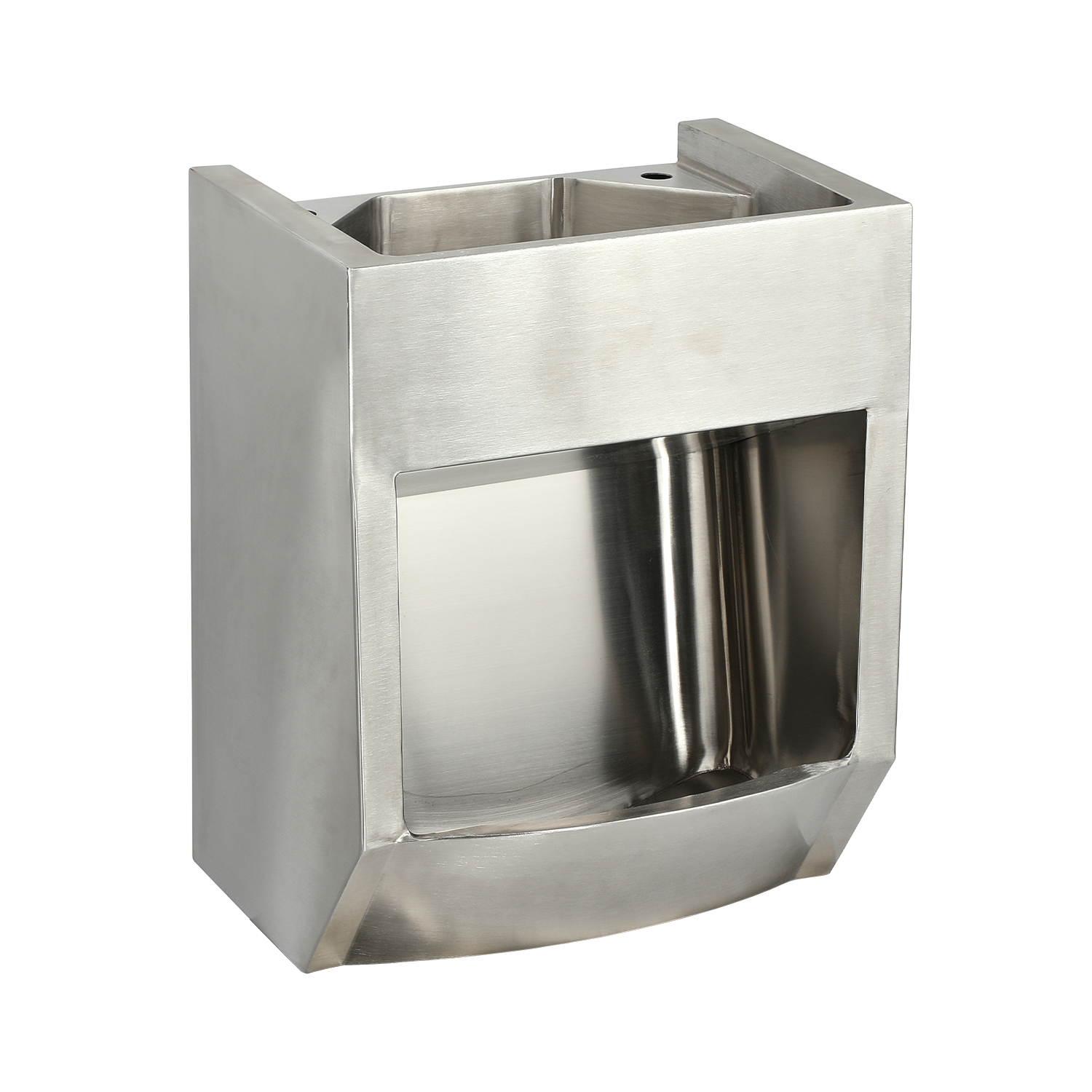 Stainless steel urinal with wash basin combined