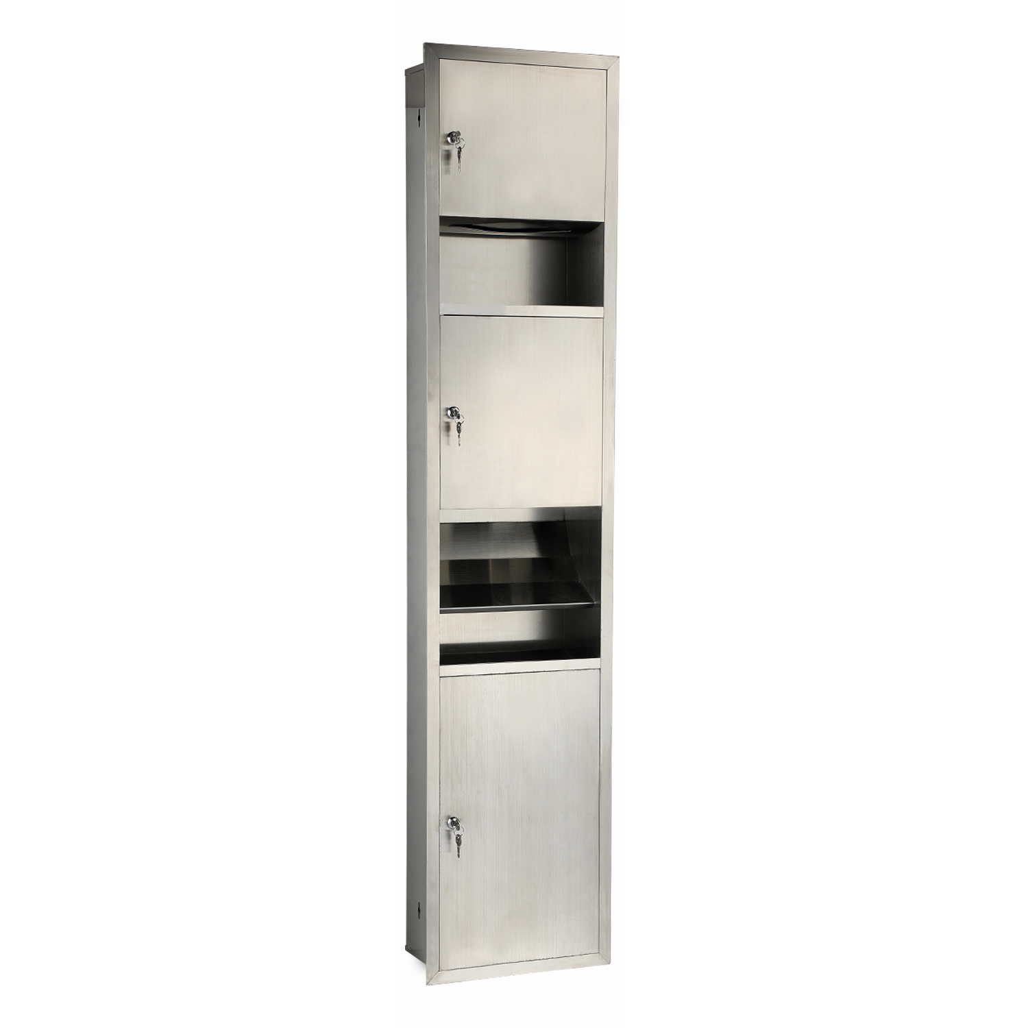 3 in 1 stainless steel Paper towel dispenser with waste bin and sensor hand dryer