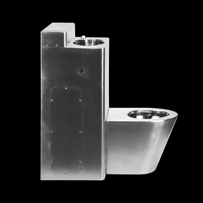 Toilettes combinées en acier inoxydable 3 en 1 de style européen