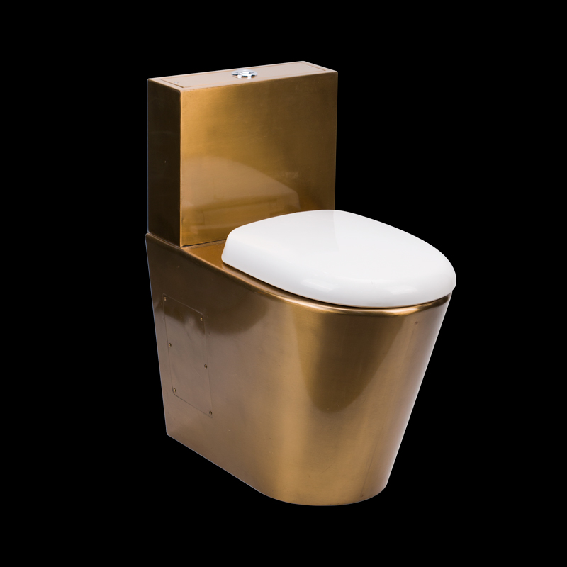 Gold Color Stainless Steel Toilet Bowl