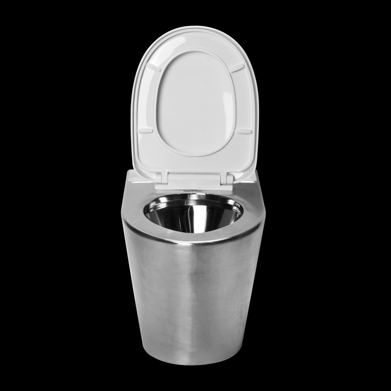 WC-Schüssel aus Edelstahl mit oberem Einlass