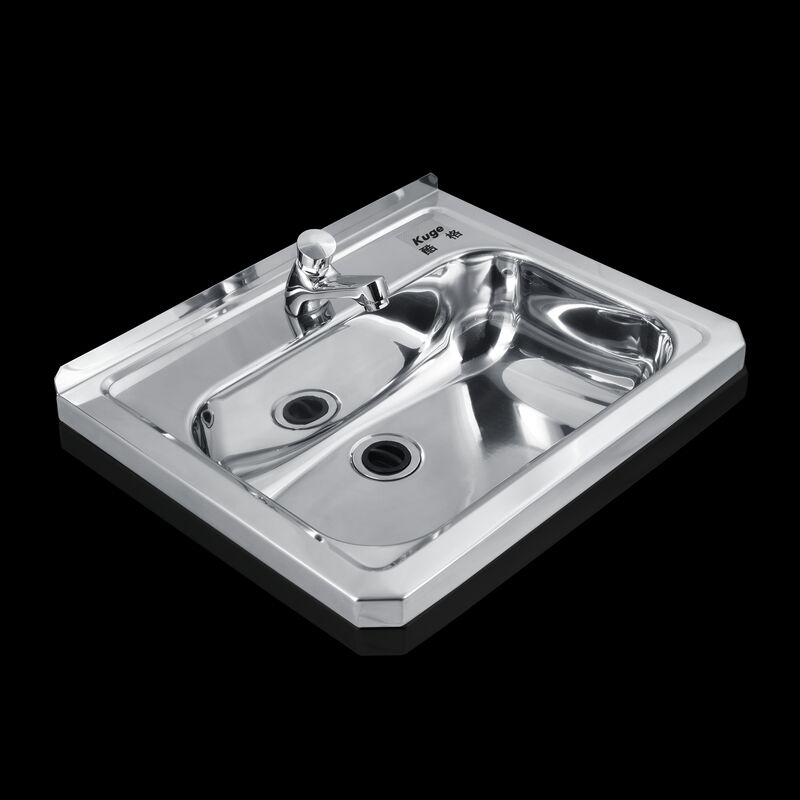 stainless steel basin with faucet