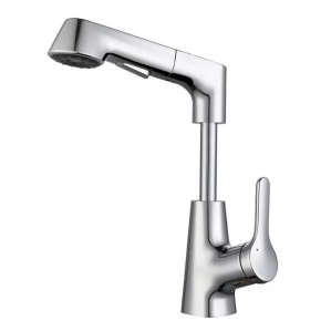 Telescopic water mixing faucet for lifting cold tropical shower