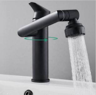 Modern style brass bathroom basin faucet