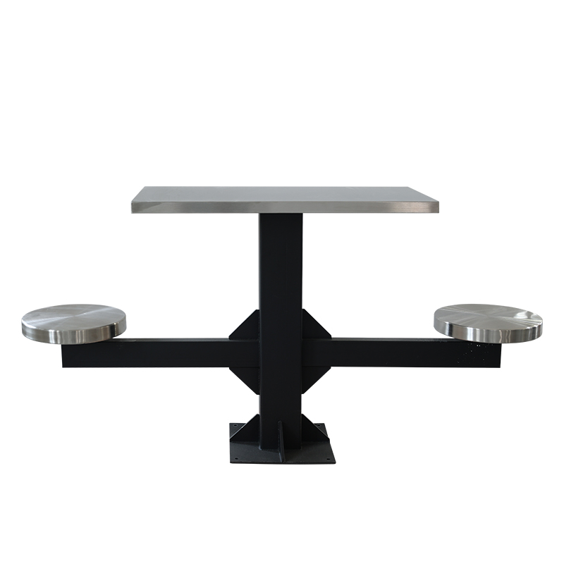 Two Person Stainless Steel Dinning Table and Stool