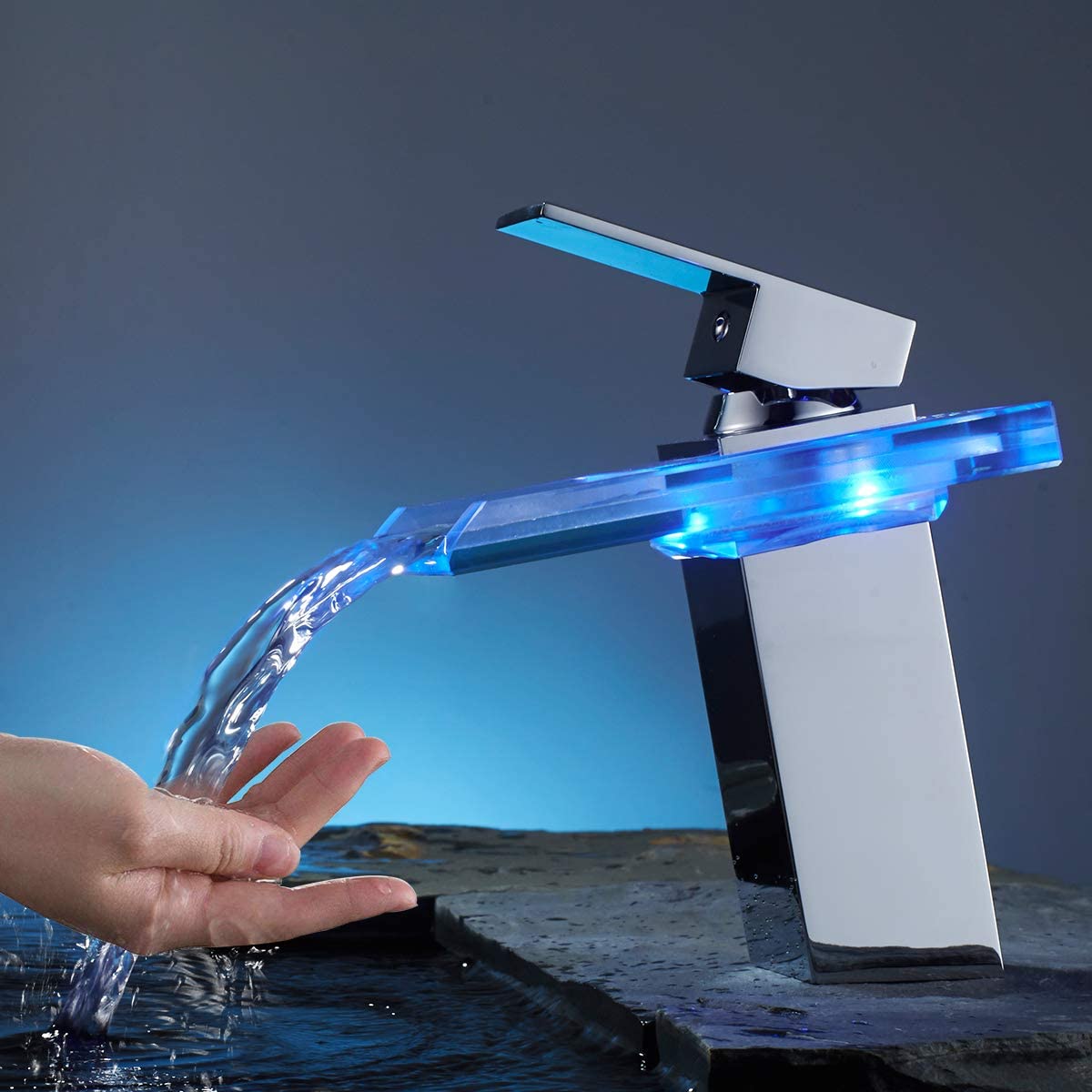 3-Color Changing Led Light Bathroom Faucet