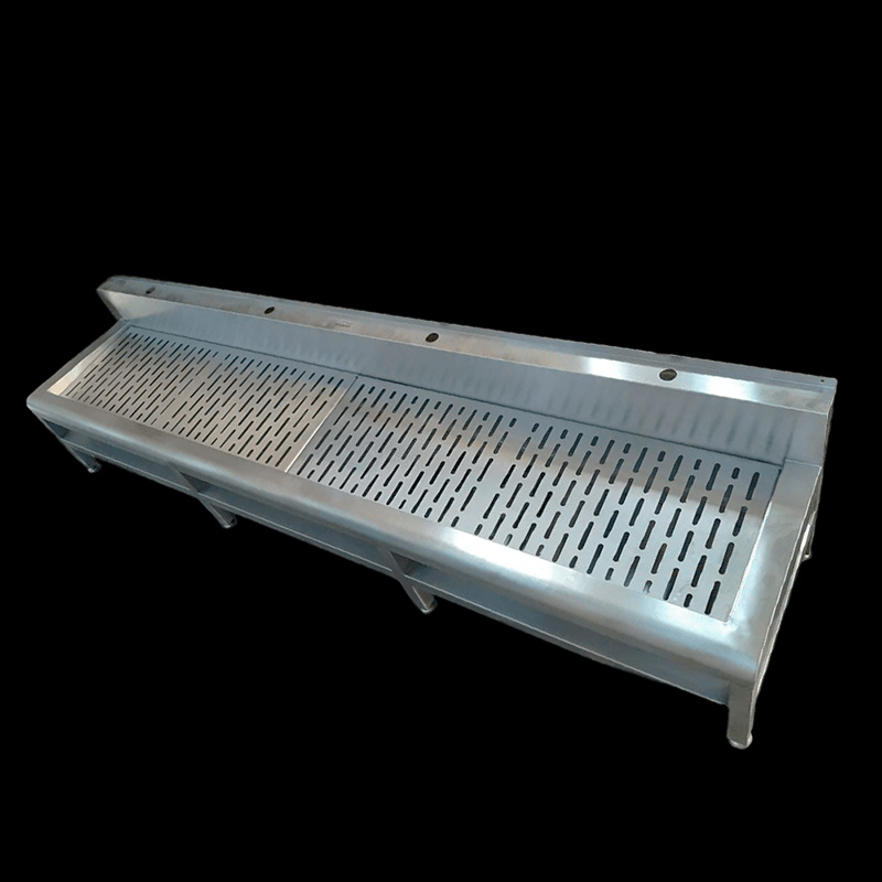 Customized Single Wudu Wash Trough Stainless Steel Muslim Wudu Sink Wash Basin For Mosques and Places Of Worship