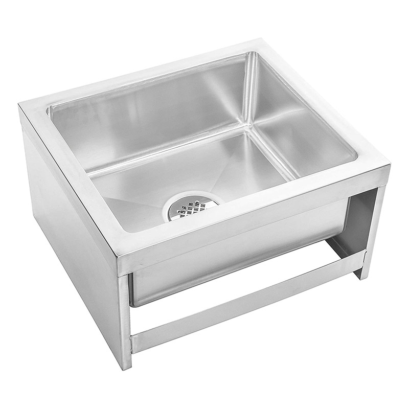 Customized 304 Stainless Steel Mop Sink Commercial Kitchen Stainless Steel Utility Sink