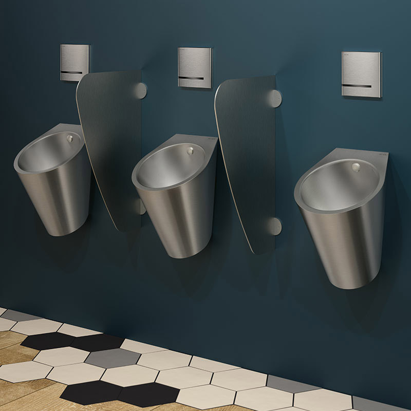 Customized 304 Stainless Steel Bathroom Urinal Divider Wall Mounted