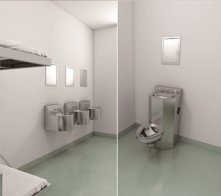 Why wash basin and WC combination is popular in prison and made of stainless steel?