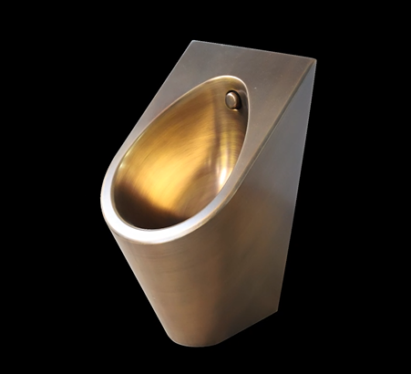 Golden stainless steel urinal