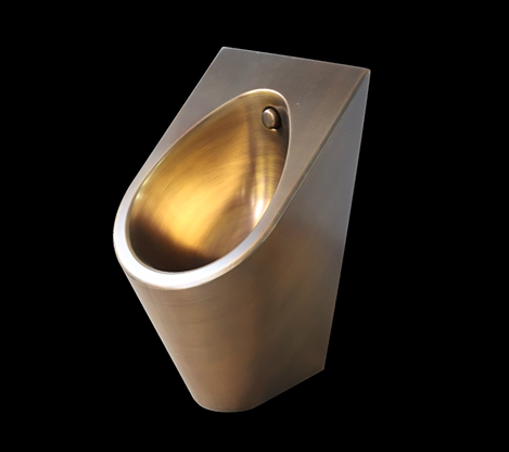 Golden stainless steel urinal