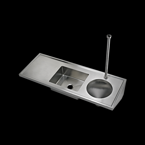 Premium 304 stainless steel medical sluice sink and slop hoppers