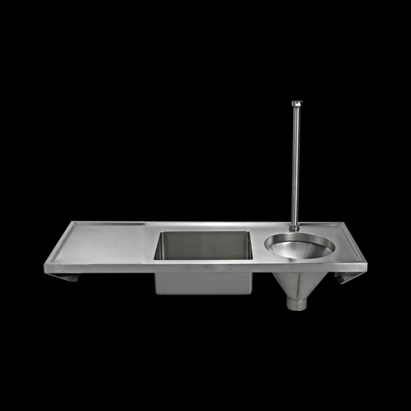 Premium 304 stainless steel medical sluice sink and slop hoppers