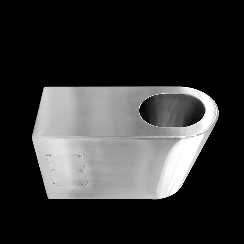 बड़े जल आउटलेट बैक्टीरियोस्टेटिक 304 स्टेनलेस स्टील शौचालय