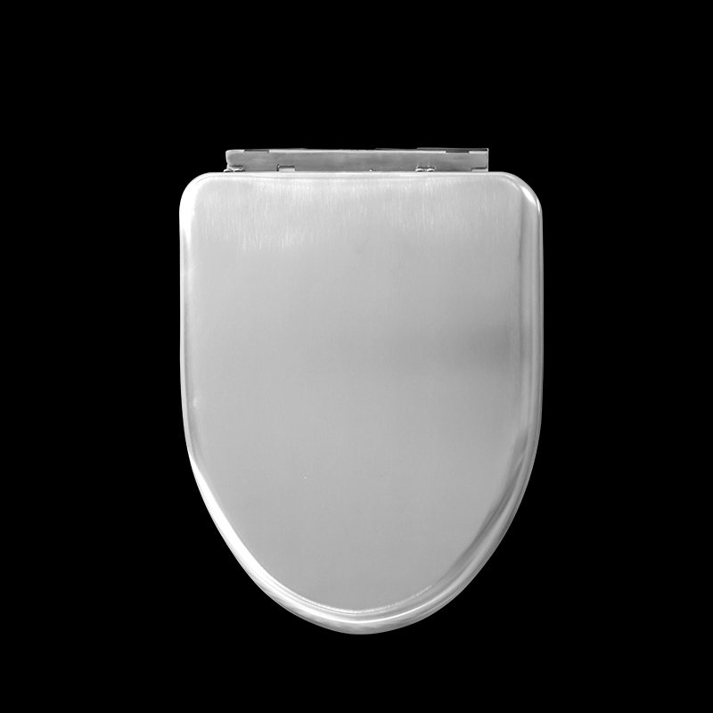 Tapa de asiento de inodoro de acero inoxidable con cierre suave