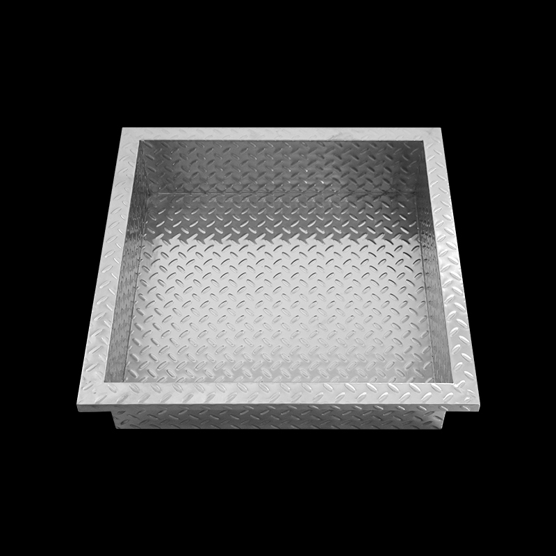 Plato de ducha antideslizante de acero inoxidable de 800 mm