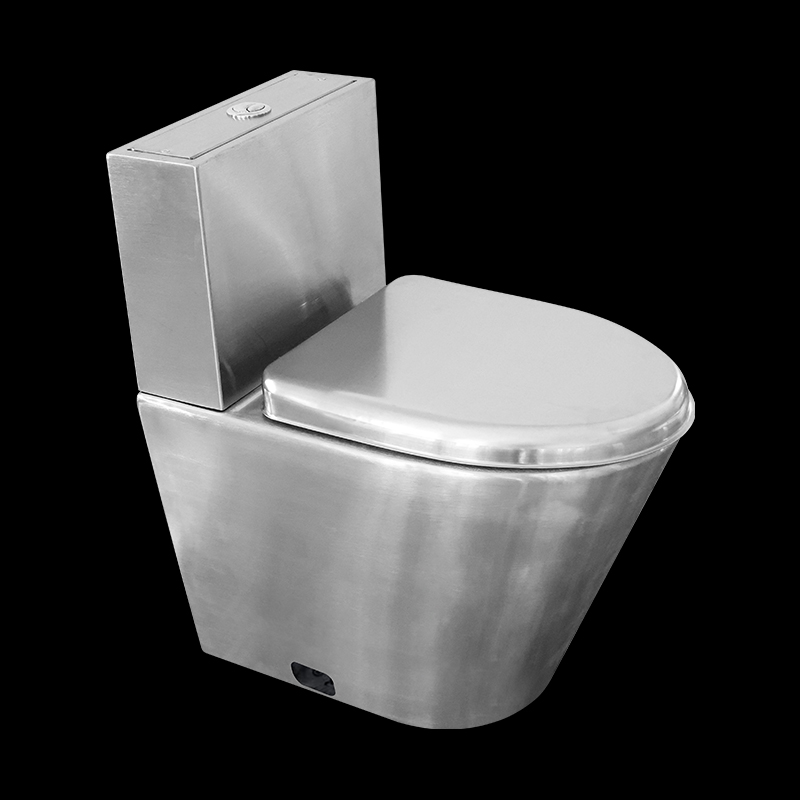 Arabia public floor mount 304 stainless steel toilet with toilet tank and nozzle