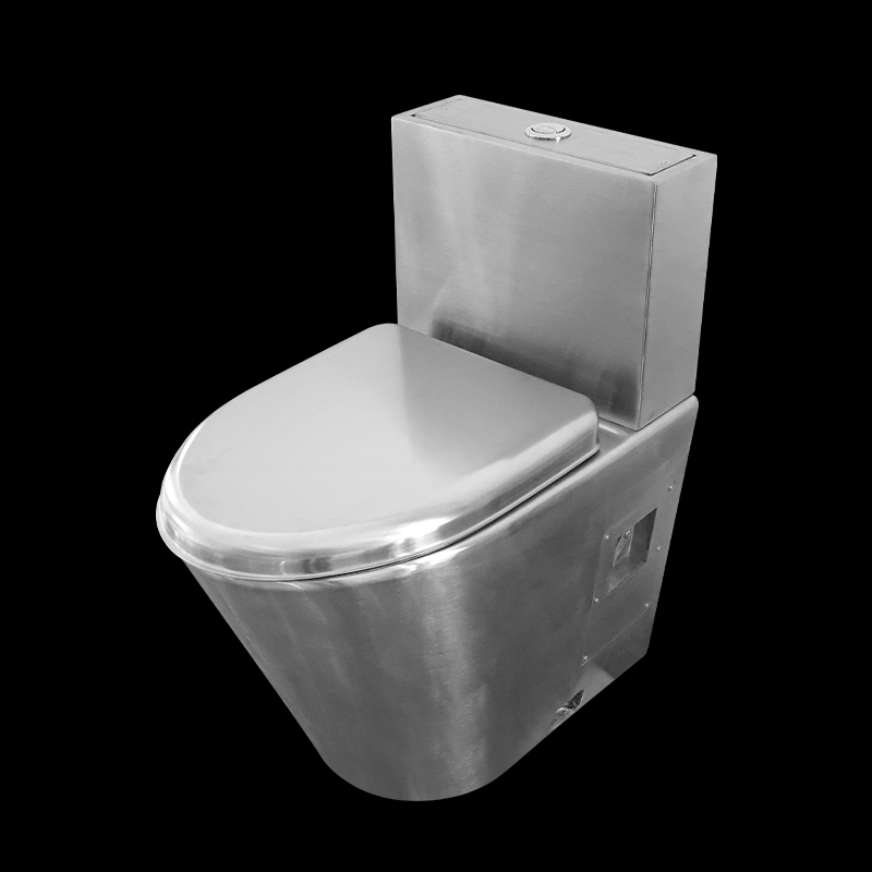 Toilette pubblica Arabia a pavimento in acciaio inox 304 con serbatoio WC e bocchetta