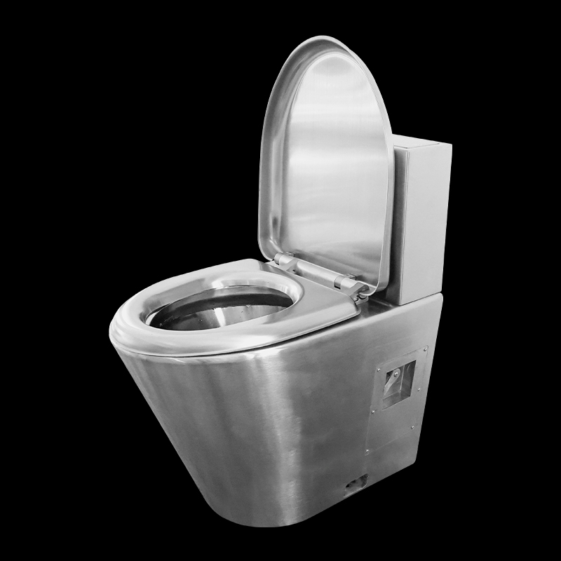 Arabia public floor mount 304 stainless steel toilet with toilet tank and nozzle